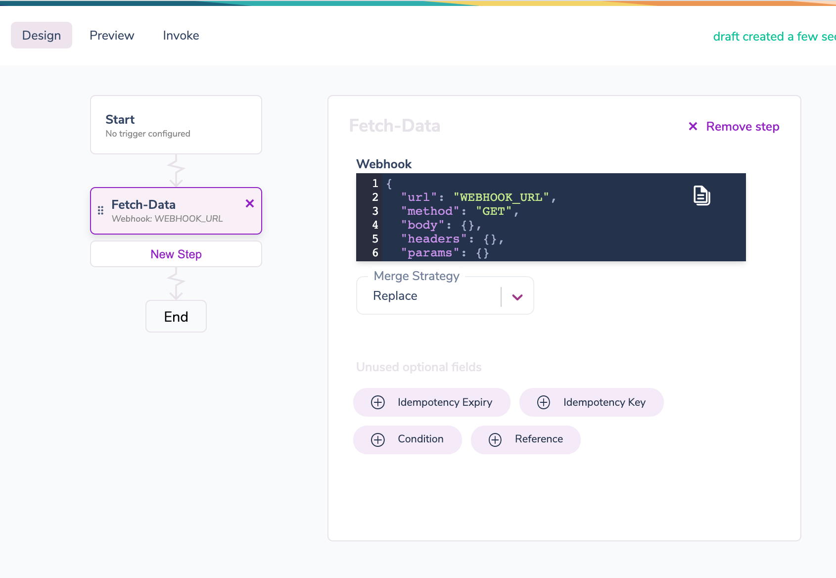 Automation Fetch Data Step