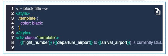 Template Block With Variables