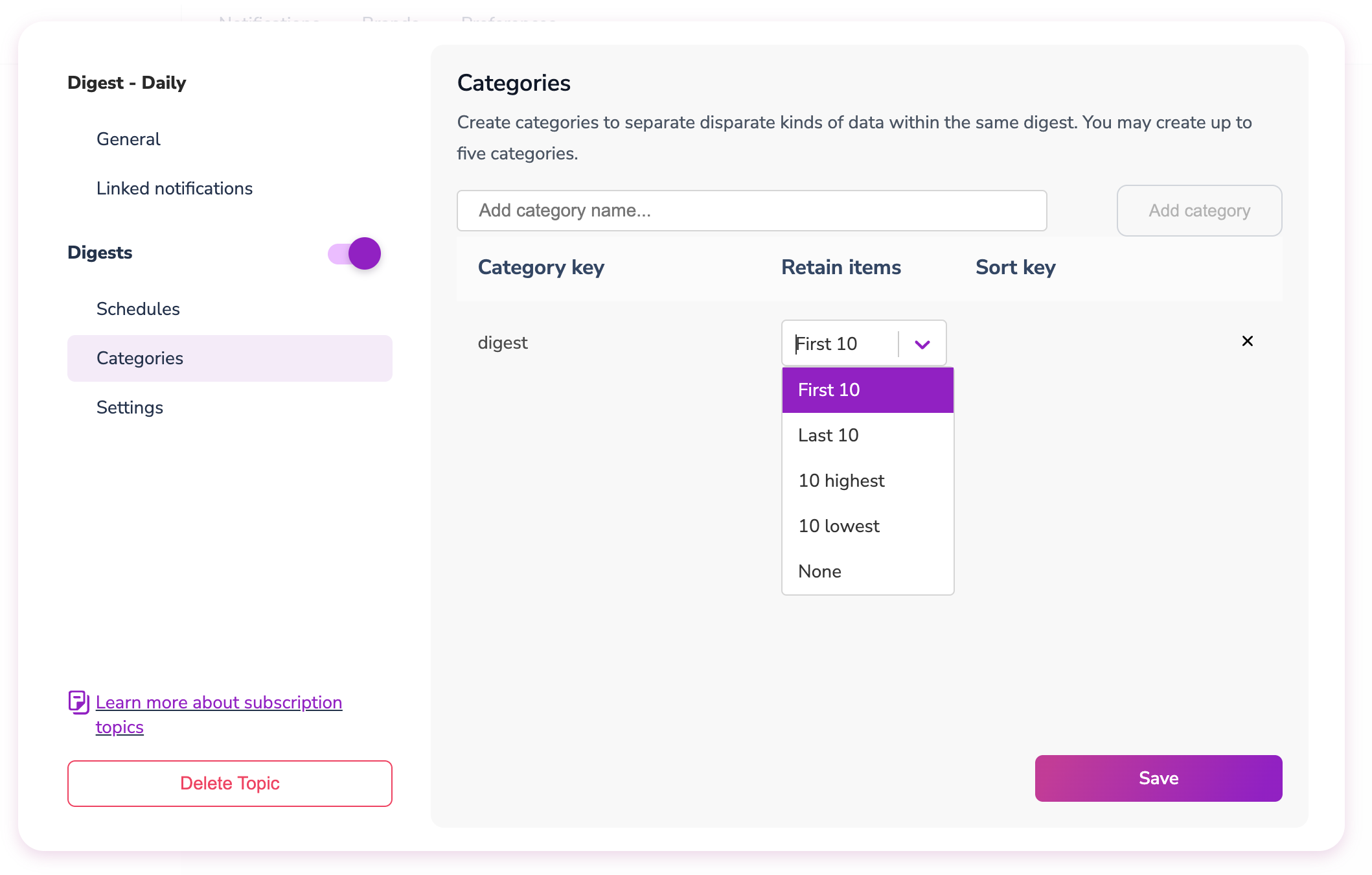 Digest Categories