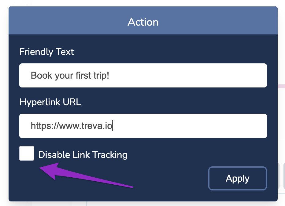 Action Block Settings