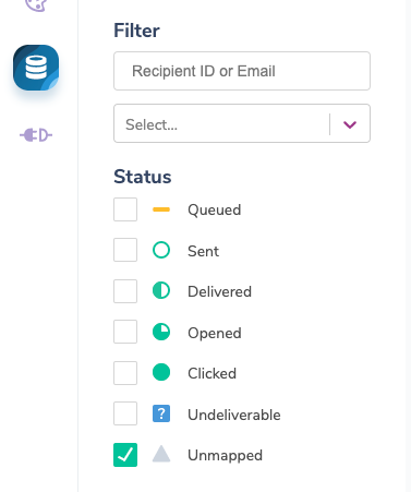 Select Unmapped in the Logs