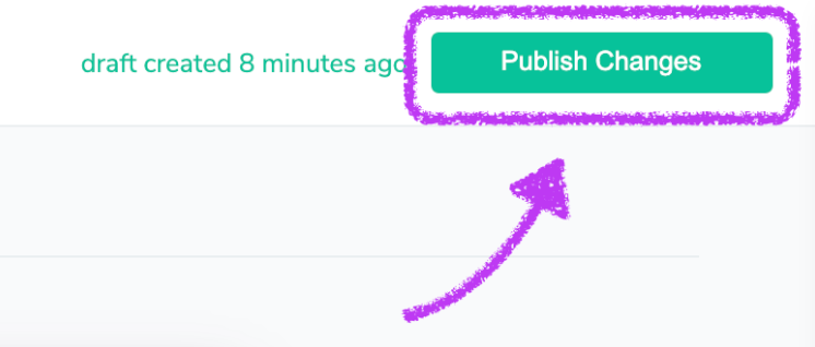 Publish Changes Button