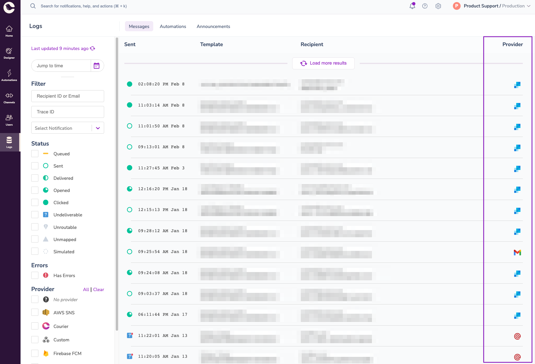 Message Logs Overview