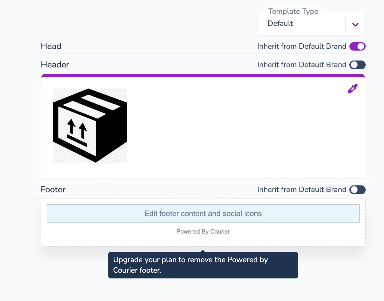 Brand Editor Footer Edit