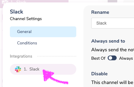 Slack Integration Tab